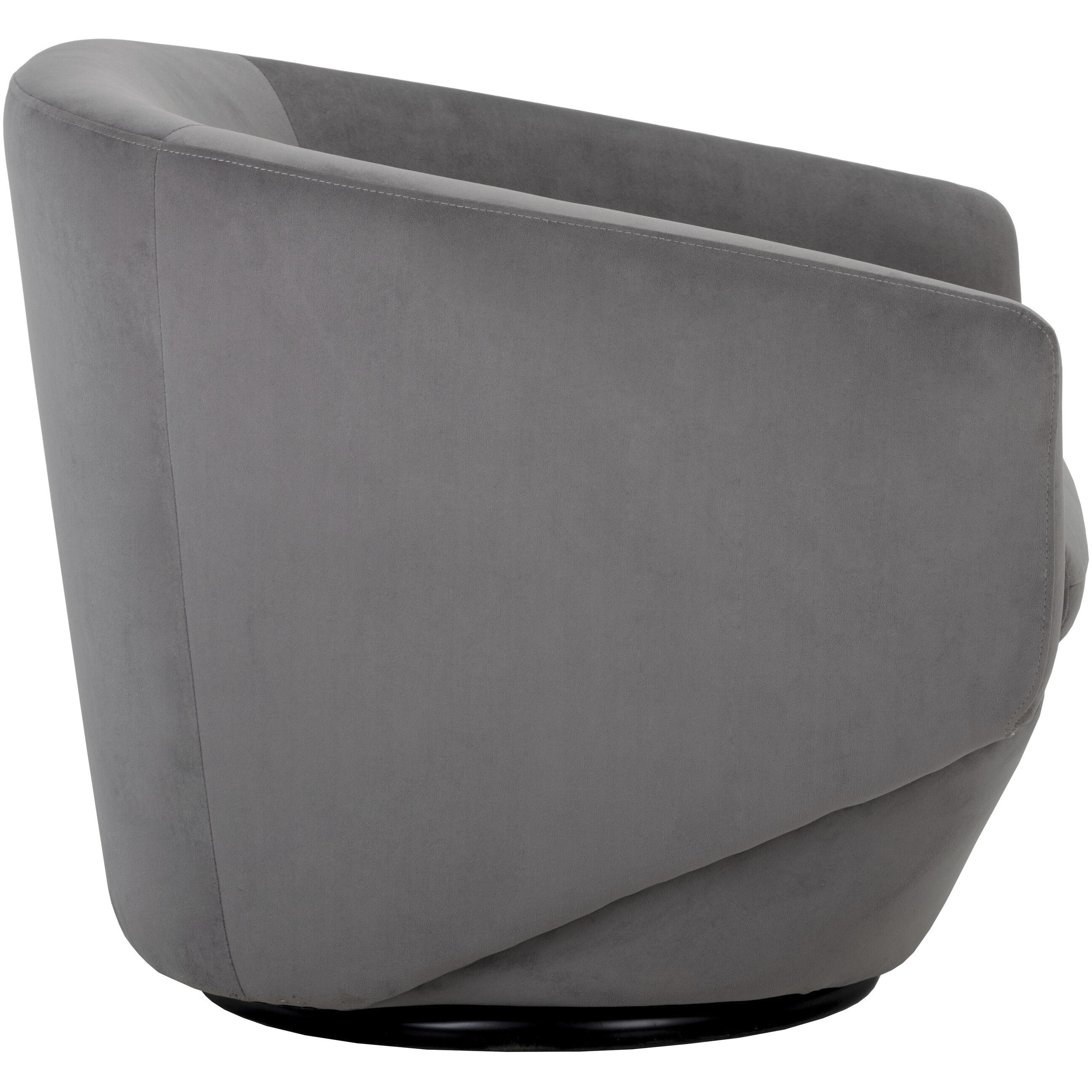 Treviso Antonio Charcoal Swivel Lounge Chair, Swivel